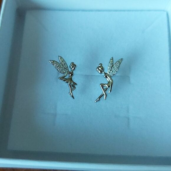 925 Sterling Silver Fairy Earrings - Picture 7 of 8